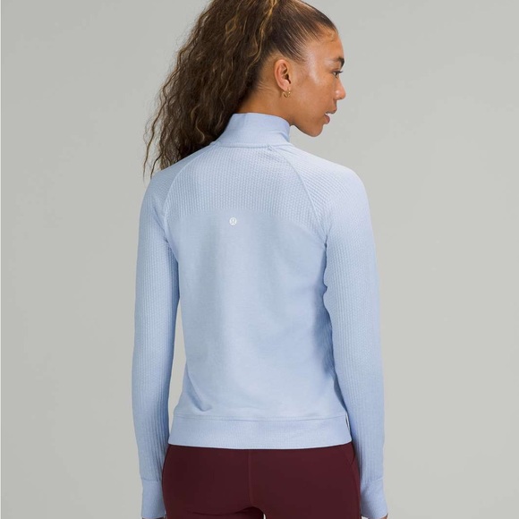 Lululemon Light Blue Quarter-Zip Sweater - Picture 3 of 7
